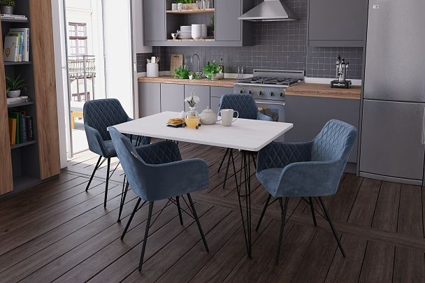 Стул Sheffilton SHT-ST38/S37 тихий океан/черный муар - Вид 7