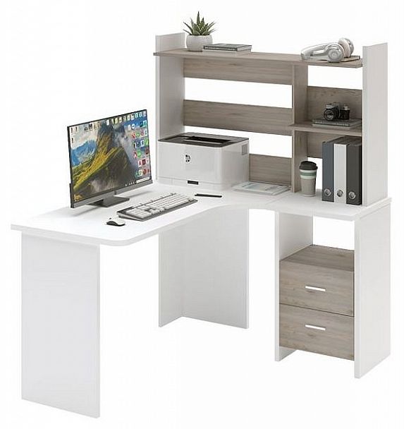 Стол компьютерный Домино Lite СКЛ-Угл130+НКЛ-120 - Вид 2