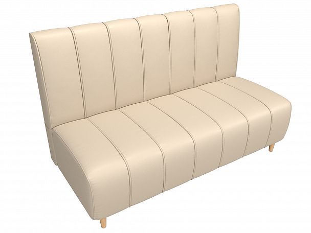 Прямой диван Ральф (полностью экокожа бежевая) - Вид 5