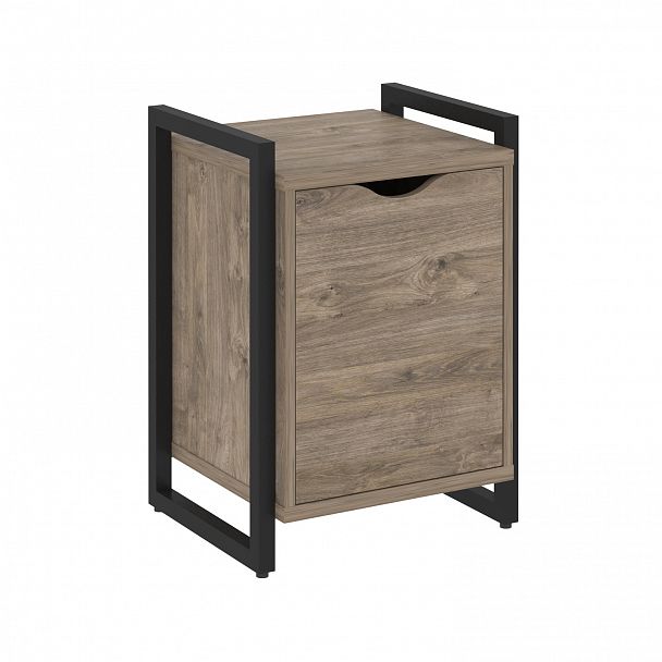 Тумба на опорах "Loft" VR.L-T2.O тиквуд темный/черный - Вид 1