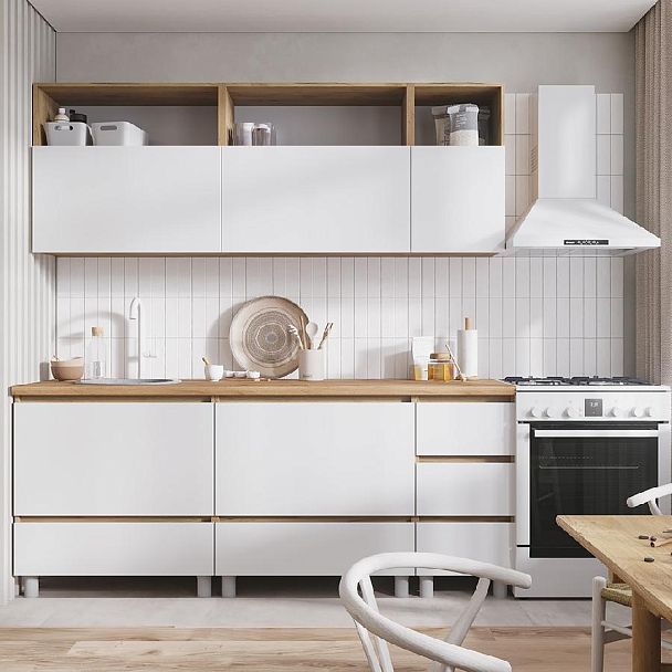 Кухня Хелен 2,0 дуб крафт золото/белый - Вид 3