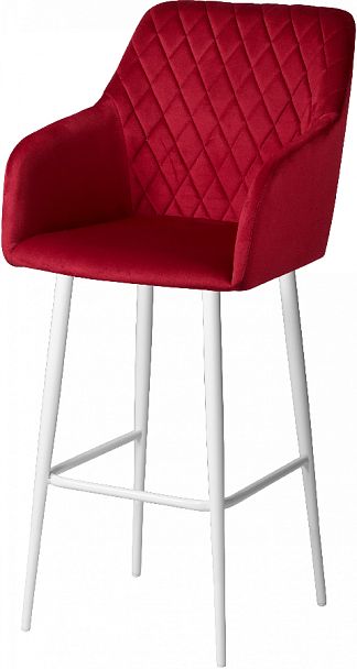 Барное поворотное кресло Барли К, Confetti bordo/белый - Вид 2