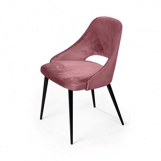 Стул William, бархат пудровый 15/ черный конус - Вид 6