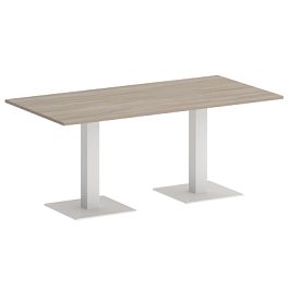 Home Office Стол прямоугольный VR.SP-5-180.2 Дуб аттик/Белый металл 1800*900*753 - Фото предпросмотра