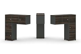 Concept Надставка низкая CN.DNN-007 Дуб Мали/Антрацит/Металл Антрацит 1099*365*1130 - Фото предпросмотра