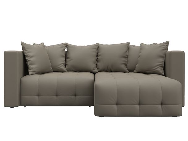 Диван угловой Лига-052 НПБ угол универсальный Экокожа бежевый - Вид 2