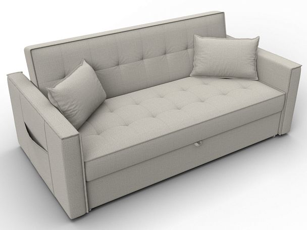 Диван прямой Лига-104 (160) Рогожка бежевый - Вид 6