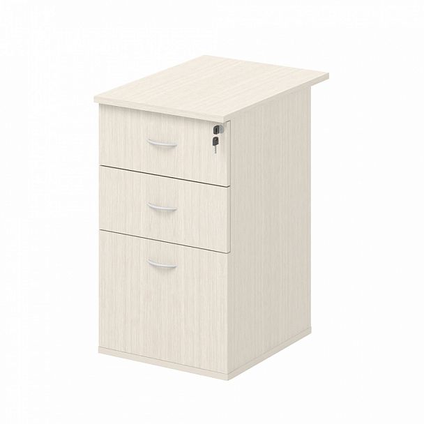 Тумба приставная, топ 25 мм, замок на верхний ящик "Логистика" ПК-ЛОГ-ТМП43Х60З/25-В1-30 дуб альпийский - Вид 1