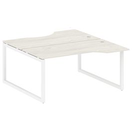 Metal System Quattro Р. ст. криволинейная на О-образном м/к 50БО.РАС-СА-2.1 Дуб наварра/Белый металл 1600*1835*750 - Фото предпросмотра