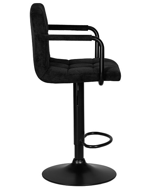 Стул барный DOBRIN KRUGER ARM BLACK (черный вельвет (LAR-E2041-52)) - Вид 3