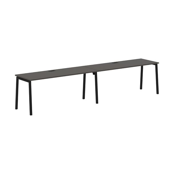 Стол 2-х местный ELWST 3567 Мокко/Черный 3526х670х750 EDIS - Вид 1