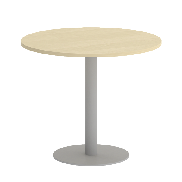 Home Office Стол круглый VR.SP-5-90.1 Клён/Серый металл 900*900*750 - Вид 1