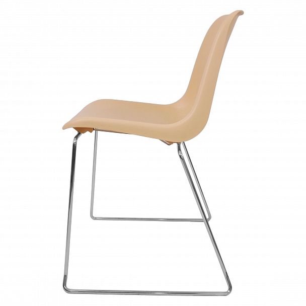 Стул Vicenza (пруток), каркас хром, бежевый, стопируемый - Вид 4