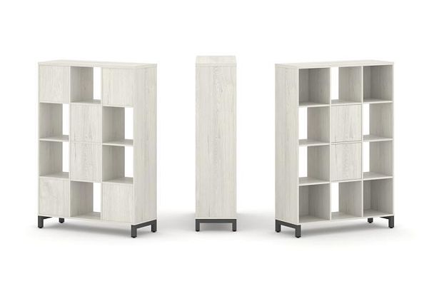 Стайл Проджект Набор стеллажа 1 сторон., 4 яр. SN.NS-431 Дуб Наварра/Металл Антрацит 1121*400*1615 - Вид 1