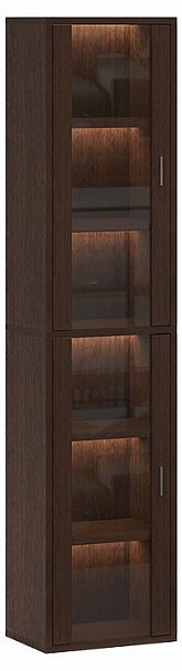Шкаф-витрина Домино СУ(ш1в2)+2ФС Венге - Вид 1