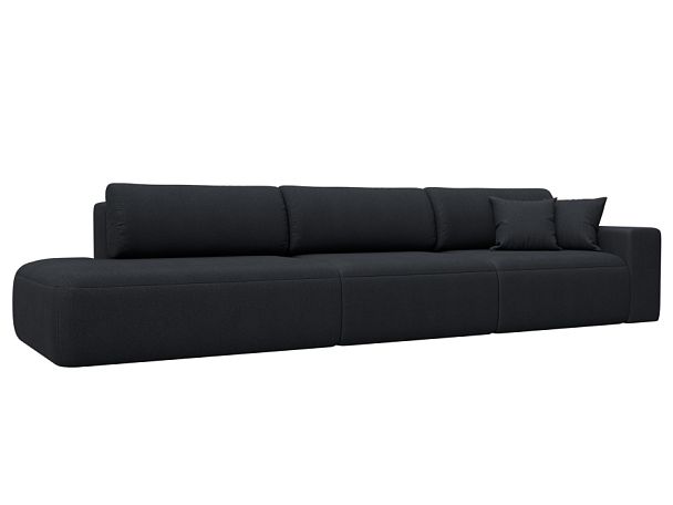 Диван прямой Лига-036 НПБ Модерн Лонг подлокотник справа Искусственная замша серый - Вид 1