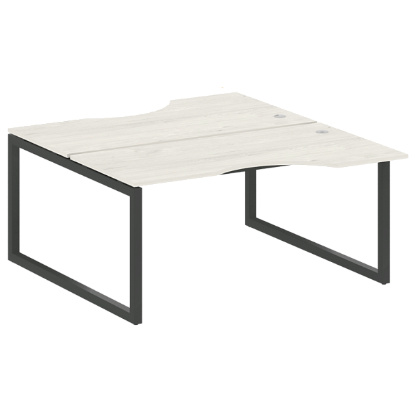 Metal System Quattro Р. ст. криволинейная на О-образном м/к 50БО.РАС-СА-2.1 Дуб наварра/Антрацит металл 1600*1835*750 - Вид 1