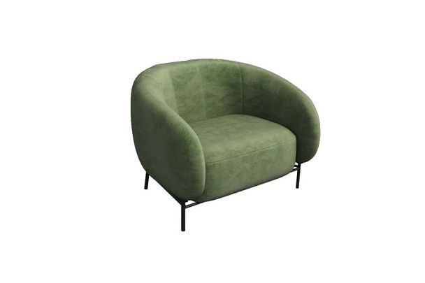 Belt Диван одноместный BLT-1 Teddy 917/Металл Черный 910*850*730 - Вид 1