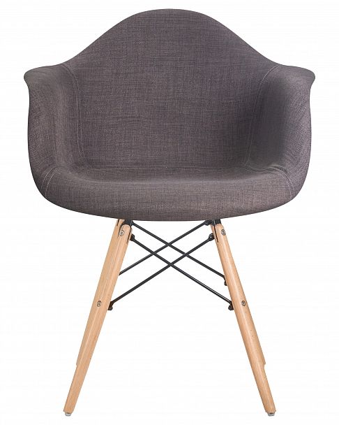 Стул обеденный DOBRIN DAW THOMAS (ножки светлый бук, сиденье 010 яркая клетка, серая ткань) - Вид 6