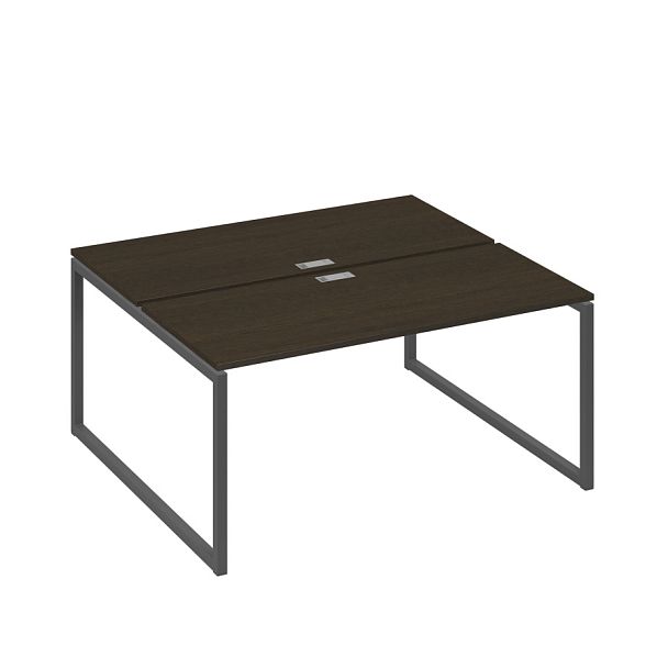 Рабочая станция (2х160) с опорами QUATTRO A4 А4 Б4 175 БП венге / металлокаркас антрацит - Вид 1