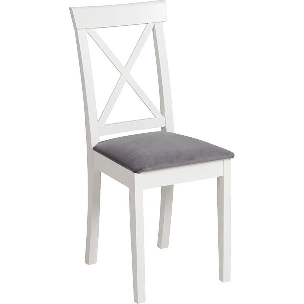 Обеденная группа стол раздвижной Стил 120 Бетон/Белый и 2 стула Бергольф Белый/Серый велюр - Вид 13