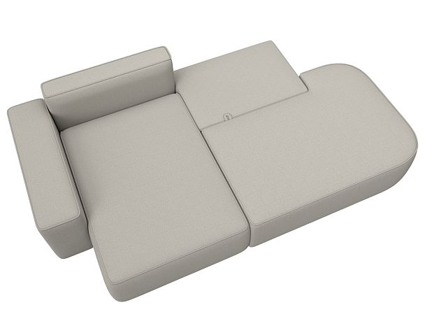 Диван угловой Лига-065 угол левый Рогожка бежевый - Вид 8