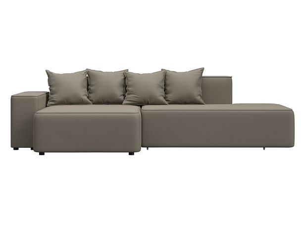 Диван угловой Лига-079 угол левый Экокожа бежевый - Вид 1