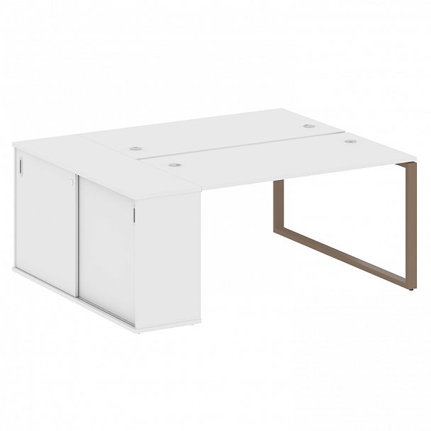 Рабочая станция "Metal System" БО.РС-СШК-1.3 белый/мокко - Вид 1