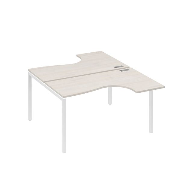 Станция каркас DUE столы (2х140) Классика A4 А4 Б2 181 БП дуб / металлокаркас белый - Вид 1
