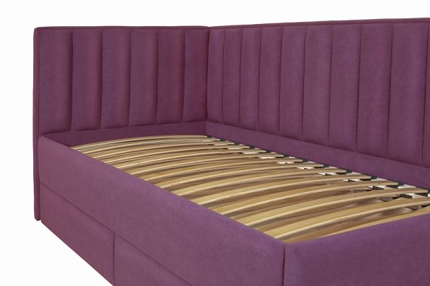 Кровать "Порше" с ящиками, темно-розовая - Вид 5