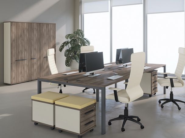 Шкаф для бумаг New Line  дуб шамони темный - Вид 15