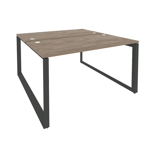 Onix Рабочая станция на О-образном м/к O.MO-D.RS-2.3.7 Тиквуд темный/Антрацит металл 1380*1475*750 - Вид 1