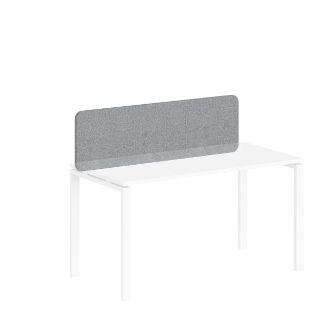 Экран Sigma фронтальный тканевый на молнии 1300х400х30 (для стола 1400) / цвет: серый, под крепление 10 мм - Вид 1