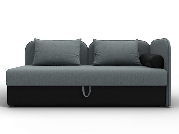 Тахта Лига-094 НПБ Рогожка/Экокожа серый - Вид 2