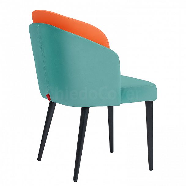 Полукресло Лилия, оранжево-голубой - Вид 4