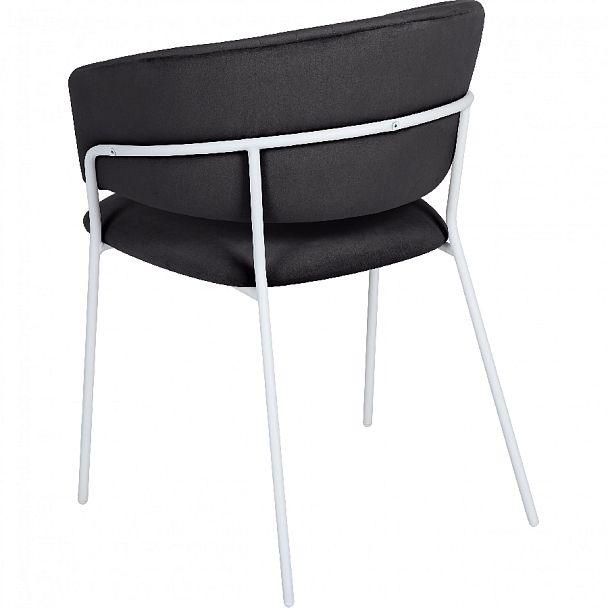 Стул кухонный Даксон черный велюр/белый - Вид 5