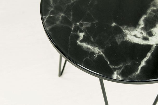 Столик кофейный Sheffilton SHT-CT27 черный муар/черный мрамор - Вид 8