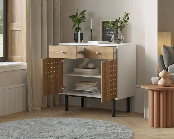 Комод с двумя ящиками и дверками KOTO арт KT12 - Вид 2