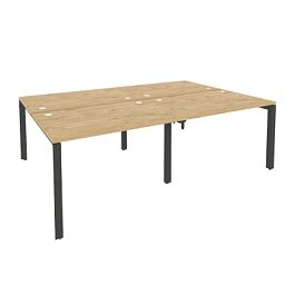 Onix Рабочая станция на П-образном м/к O.MP-D.RS-4.2.8 Тиквуд светлый/Антрацит металл 2360*1635*750 - Фото предпросмотра
