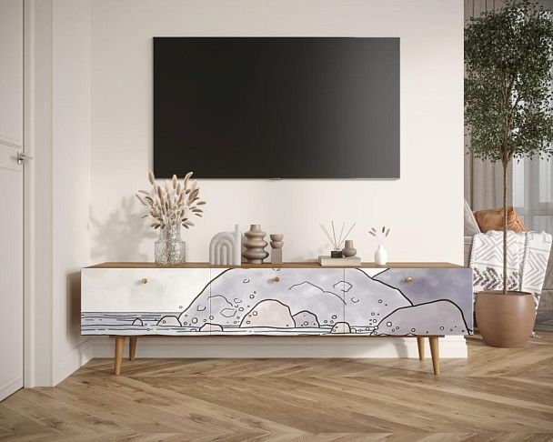 Комод Berber с ящиками низкий под TV арт BB19/Print_51 - Вид 4