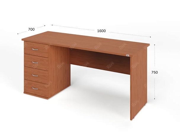 ЛАЙТ / LIGHT RLG008-16x7L Однотумбовый стол 160x70x75 Орех Итальянский - Вид 3