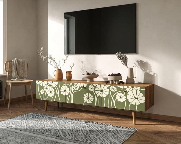 Комод Berber с ящиками низкий под TV арт BB19/Print_53 - Вид 3