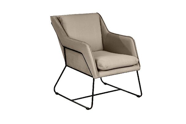 Кресло Alex, бархат пепельно-бежевый 25 - Вид 1