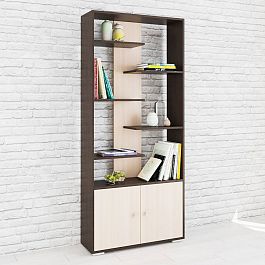 Стеллаж Ромео-4 (800*1800*250) венге/дуб молочный - Фото предпросмотра