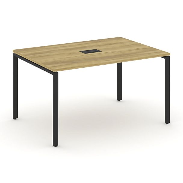 Concept Стол переговорный (1 столешница) CN.PRG-013 Дуб Винченцо/Металл Черный 1380*980*750 - Вид 1