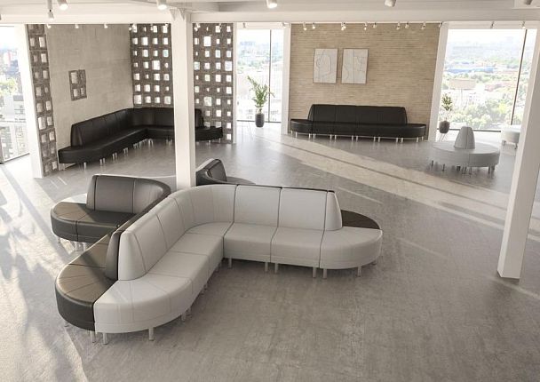 Секция угловая внутренняя Александрия экокожа темно-серая CN1118 - Вид 2