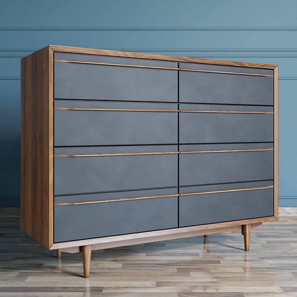 Комод "Bruni Black" на 8 ящиков - Вид 3