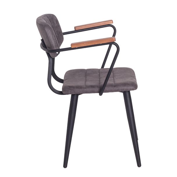 Стул Kato с подлокотниками, велюр, массив бука - Вид 3