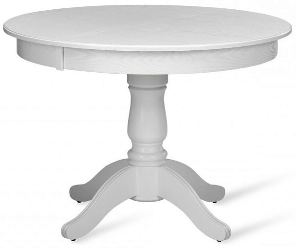 Стол деревянный раздвижной Вэлт D110(150)х110х76 Белый - Вид 4