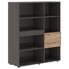 Стеллаж EHC 1145 Дуб Денвер светлый/Мокко 1120х430х1355 EDIS - Фото предпросмотра